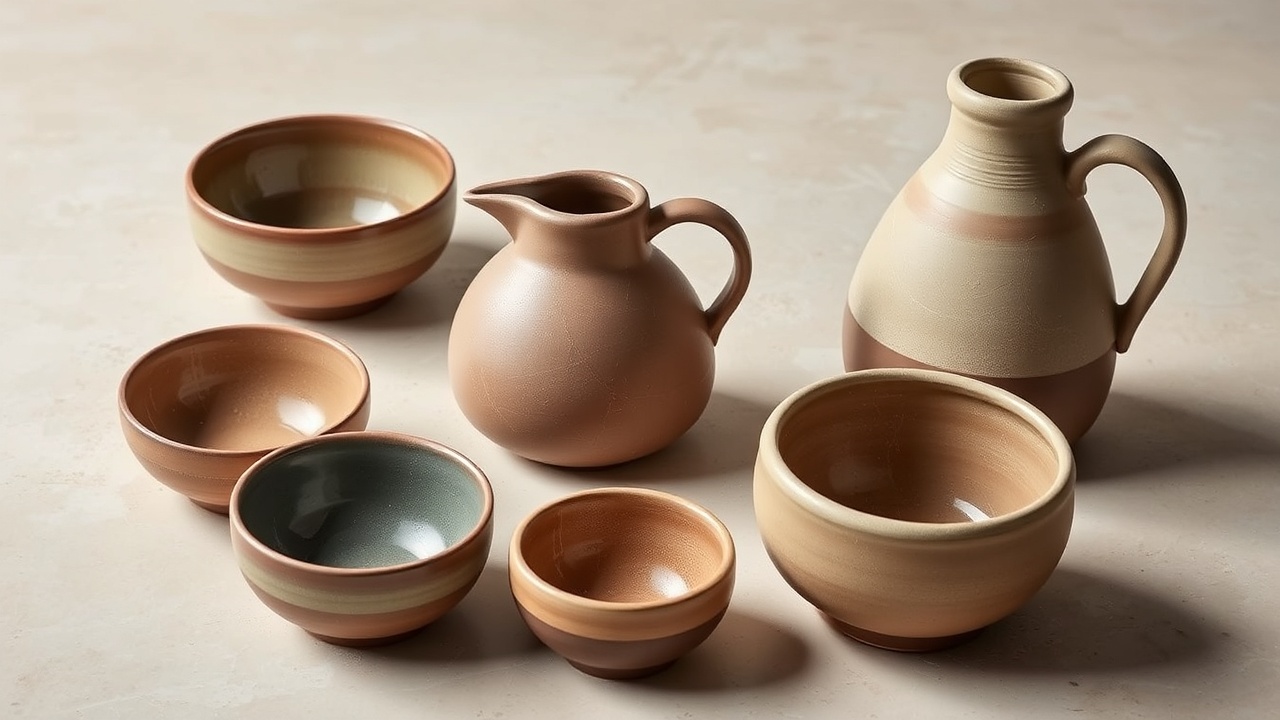 A stack of River Clay Studio's signature matte black vases