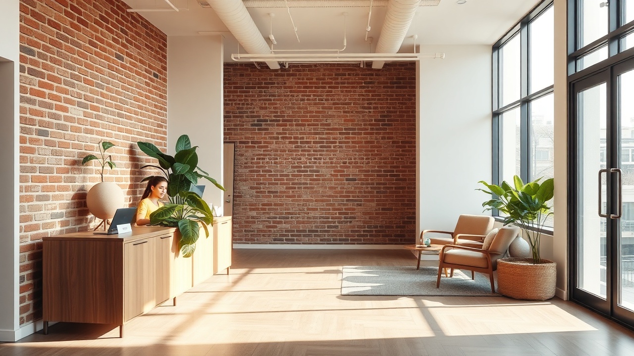 LinkFlux headquarters interior showing collaborative workspace